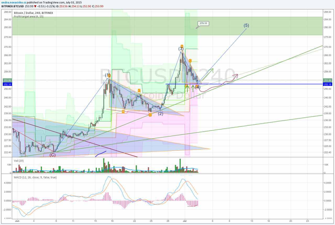 kurz bitcoinu červenec 2015