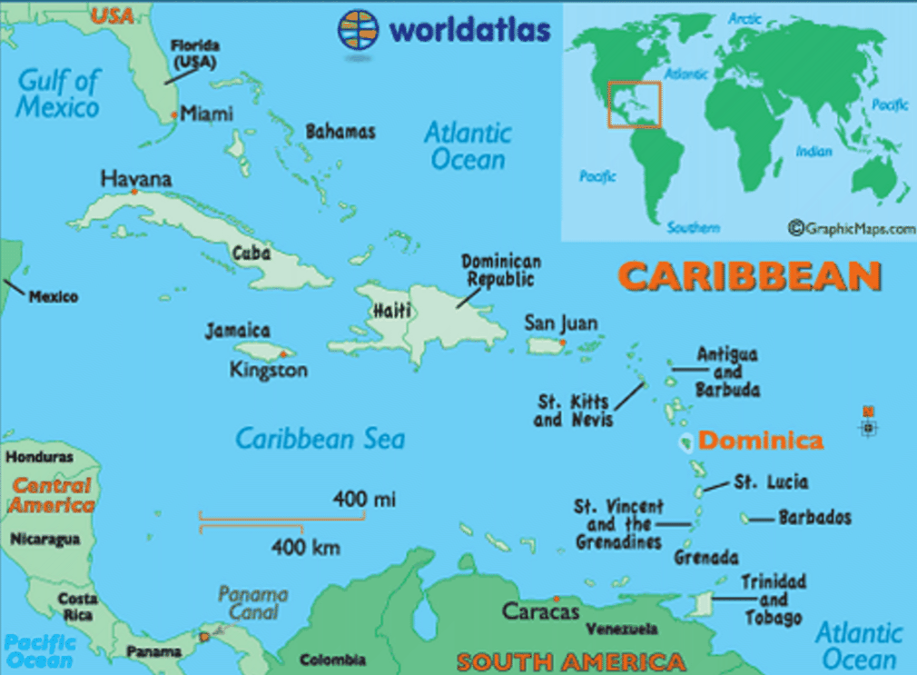 ostrov Dominica - Karibik